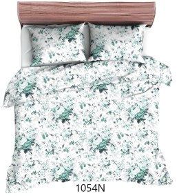 Poszewka bawełniana 50x60 biała miętowa róże 1054 N bawełna Max
