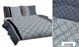 Poszewka bawełniana 70x80 błękitna granatowa geometria 4008 B bawełna Max