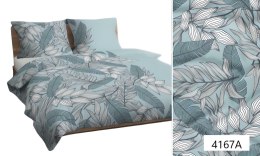 Poszewka bawełniana 70x80 miętowa liście 4167 A bawełna Max