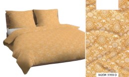 Poszewka bawełniana 70x80 miodowa kwiaty 3359 O bawełna Max