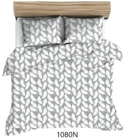 Poszewka bawełniana 70x80 szara biała piórka 1080 N bawełna Max