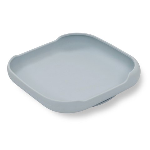 Talerz z przyssawką 18x18 niebieski silikonowy do nauki jedzenia Talerz z przyssawką 18x18 niebieski silikonowy do nauki jedzenia