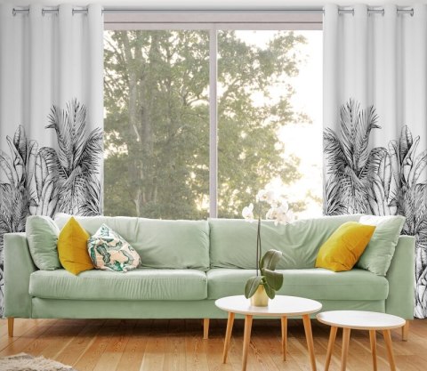 Zasłona 140x250 Nerina zaciemniająca z motywem botanicznym gotowa na przelotkach Z10 Eurofitany Zasłona 140x250 Nerina zaciemniająca z motywem botanicznym gotowa na przelotkach Z10 Eurofitany