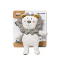 Grzechotka pluszowa Lew Leon kremowa szara 23 cm Grzechotka pluszowa Lew Leon kremowa szara 23 cm