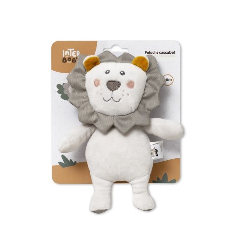 Grzechotka pluszowa Lew Leon kremowa szara 23 cm Grzechotka pluszowa Lew Leon kremowa szara 23 cm