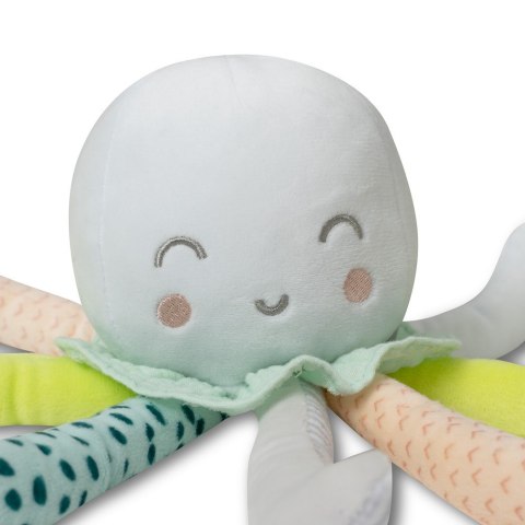 Grzechotka pluszowa Ośmiorica Pulpo kolorowa 24 cm Grzechotka pluszowa Ośmiorica Pulpo kolorowa 24 cm