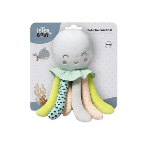 Grzechotka pluszowa Ośmiorica Pulpo kolorowa 24 cm Grzechotka pluszowa Ośmiorica Pulpo kolorowa 24 cm