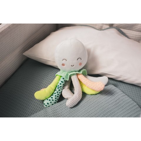 Grzechotka pluszowa Ośmiorica Pulpo kolorowa 24 cm Grzechotka pluszowa Ośmiorica Pulpo kolorowa 24 cm