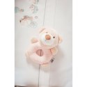 Grzechotka pluszowa zabawka Miś beżowy różowy 17cm Grzechotka pluszowa zabawka Miś beżowy różowy 17cm
