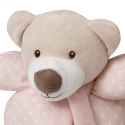 Grzechotka pluszowa zabawka Miś beżowy różowy 20 cm Grzechotka pluszowa zabawka Miś beżowy różowy 20 cm