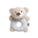 Grzechotka pluszowa zabawka Miś beżowy szary 17 cm Grzechotka pluszowa zabawka Miś beżowy szary 17 cm