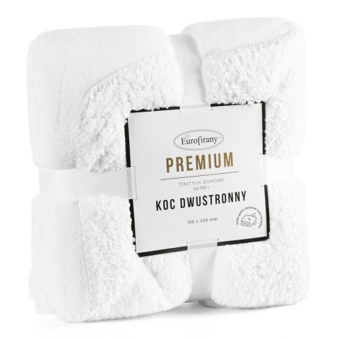 Koc narzuta 170x210 Tedy biały dwustronny Eurofirany Koc narzuta 170x210 Tedy biały dwustronny Eurofirany