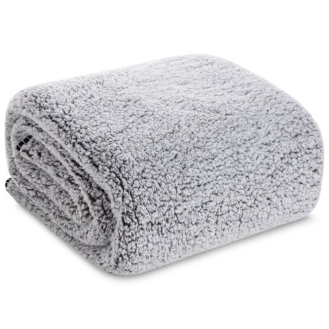 Koc narzuta na fotel 70x160 Koala stalowy z tkaniny typu bukla Eurofirany Koc narzuta na fotel 70x160 Koala stalowy z tkaniny typu bukla Eurofirany