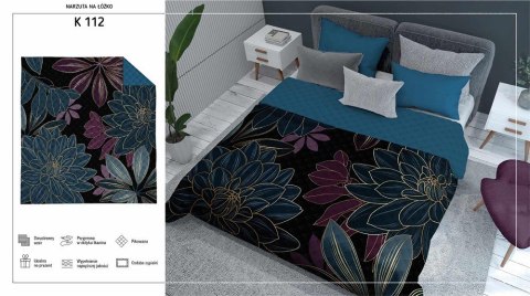Narzuta dekoracyjna 220x240 niebieska kwiaty K 112 Holland 14 Narzuta dekoracyjna 220x240 niebieska kwiaty K 112 Holland 14