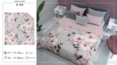 Narzuta dekoracyjna 220x240 pudrowa różowa kwiaty K 110 Holland 14 Narzuta dekoracyjna 220x240 pudrowa różowa kwiaty K 110 Holland 14