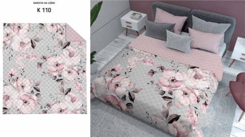 Narzuta dekoracyjna 220x240 pudrowa różowa kwiaty K 110 Holland 14 Narzuta dekoracyjna 220x240 pudrowa różowa kwiaty K 110 Holland 14
