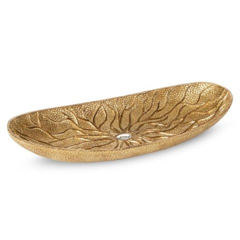 PATERA DEKORACYJNA KIARA (01) 38X18X6 CM ZŁOTY PATERA DEKORACYJNA KIARA (01) 38X18X6 CM ZŁOTY