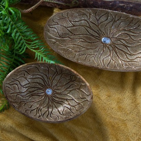 PATERA DEKORACYJNA KIARA (01) 38X18X6 CM ZŁOTY PATERA DEKORACYJNA KIARA (01) 38X18X6 CM ZŁOTY