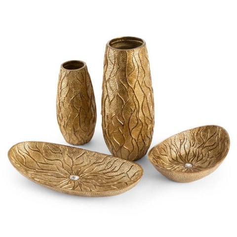 PATERA DEKORACYJNA KIARA (01) 38X18X6 CM ZŁOTY PATERA DEKORACYJNA KIARA (01) 38X18X6 CM ZŁOTY