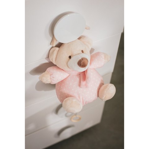 Pluszowa zabawka muzyczna z delikatną kołysanką Miś różowy 20 cm Pluszowa zabawka muzyczna z delikatną kołysanką Miś różowy 20 cm