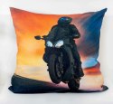 Pościel bawełniana 140x200 Moto pomarańczowa niebieska poszewka 70x90 H23 Pościel bawełniana 140x200 Moto pomarańczowa niebieska poszewka 70x90 H23