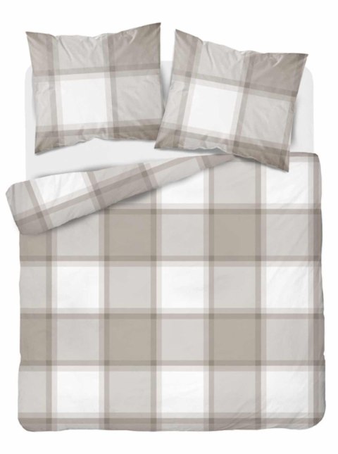 Pościel bawełniana 180x200 jasno brązowa krata 4573 B Bawełna 16 Pościel bawełniana 180x200 jasno brązowa krata 4573 B Bawełna 16