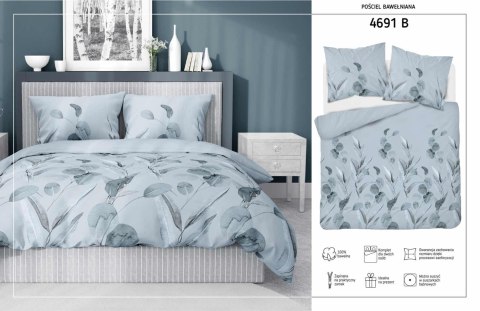 Pościel bawełniana 220x200 błękitna kwiaty polne 4691 B Bawełna 16 Pościel bawełniana 220x200 błękitna kwiaty polne 4691 B Bawełna 16