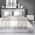 Pościel bawełniana 220x200 jasno brązowa krata 4573 B Bawełna 16 Pościel bawełniana 220x200 jasno brązowa krata 4573 B Bawełna 16