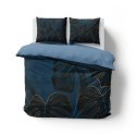 Pościel bawełniana 220x200 niebiesko granatowa liście 4716 A Holland 35 Pościel bawełniana 220x200 niebiesko granatowa liście 4716 A Holland 35
