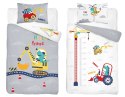 Pościel bawełniana 90x120 Maszyny budowlane biała szara dwustronna 4489 B Mayamoo 26 Pościel bawełniana 90x120 Maszyny budowlane biała szara dwustronna 4489 B Mayamoo 26