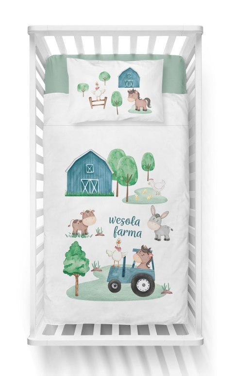 Pościel bawełniana 90x120 Wesoła farma mam już tyle lat miesięcy i dni biała niebieska dwustronna 4486 B Mayamoo 26 Pościel bawełniana 90x120 Wesoła farma mam już tyle lat miesięcy i dni biała niebieska dwustronna 4486 B Mayamoo 26