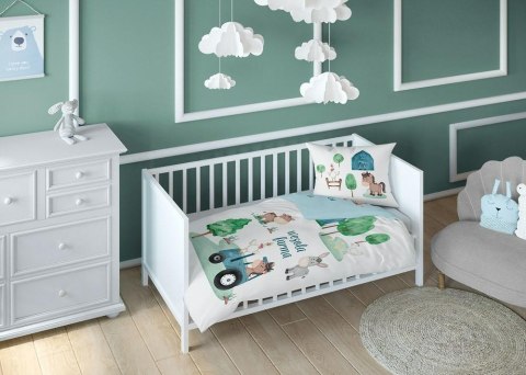 Pościel bawełniana 90x120 Wesoła farma mam już tyle lat miesięcy i dni biała niebieska dwustronna 4486 B Mayamoo 26 Pościel bawełniana 90x120 Wesoła farma mam już tyle lat miesięcy i dni biała niebieska dwustronna 4486 B Mayamoo 26