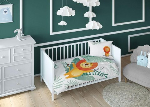 Pościel bawełniana 90x120 Żyrafa lew biała zielona dwustronna 4491 B Mayamoo 26 Pościel bawełniana 90x120 Żyrafa lew biała zielona dwustronna 4491 B Mayamoo 26