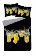 Pościel z mikrofibry 3D 160x200 Cytryny czarna szara 4173 A mikro 28 Pościel z mikrofibry 3D 160x200 Cytryny czarna szara 4173 A mikro 28