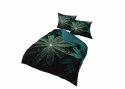 Pościel z mikrofibry 3D 160x200 Liście czarna zielona 4372 A mikro 28 Pościel z mikrofibry 3D 160x200 Liście czarna zielona 4372 A mikro 28