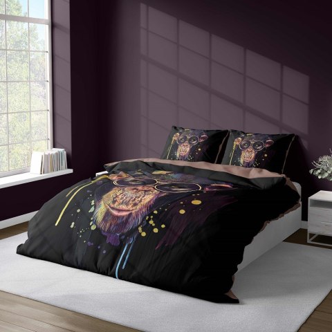 Pościel z mikrofibry 3D 160x200 Małpa czarna brązowa 4364 A mikro 28 Pościel z mikrofibry 3D 160x200 Małpa czarna brązowa 4364 A mikro 28