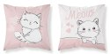 Poszewka bawełniana 40x40 Kot kotek pudrowa różowa w kropki dwustronna PSBA 01 A Mayamoo 26 Poszewka bawełniana 40x40 Kot kotek pudrowa różowa w kropki dwustronna PSBA 01 A Mayamoo 26