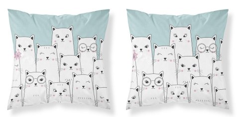Poszewka bawełniana 40x40 Koty miętowa PSBA 03 B Mayamoo 26 Poszewka bawełniana 40x40 Koty miętowa PSBA 03 B Mayamoo 26