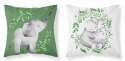 Poszewka bawełniana 40x40 Słoń hipopotamy biała zielona dwustronna PSBA 17 B Mayamoo 26 Poszewka bawełniana 40x40 Słoń hipopotamy biała zielona dwustronna PSBA 17 B Mayamoo 26