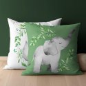 Poszewka bawełniana 40x40 Słoń hipopotamy biała zielona dwustronna PSBA 17 B Mayamoo 26 Poszewka bawełniana 40x40 Słoń hipopotamy biała zielona dwustronna PSBA 17 B Mayamoo 26