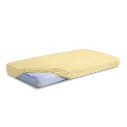 Prześcieradło frotte z gumką 160x200 kremowe 04 Premium