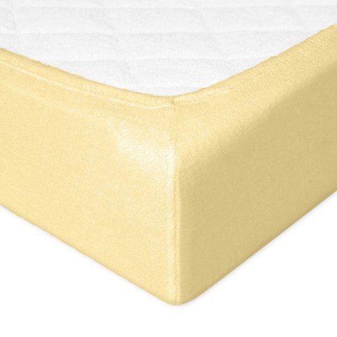 Prześcieradło frotte z gumką 160x200 kremowe 04 Premium Prześcieradło frotte z gumką 160x200 kremowe 04 Premium