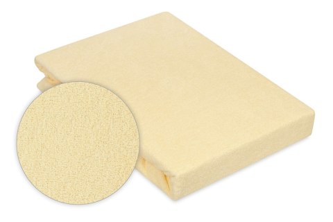 Prześcieradło frotte z gumką 160x200 kremowe 04 Premium Prześcieradło frotte z gumką 160x200 kremowe 04 Premium