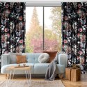 Zasłona 140x270 Alani welwetowa z motywem botanicznym czarna gotowa na taśmie Z10 Eurofirany Zasłona 140x270 Alani welwetowa z motywem botanicznym czarna gotowa na taśmie Z10 Eurofirany
