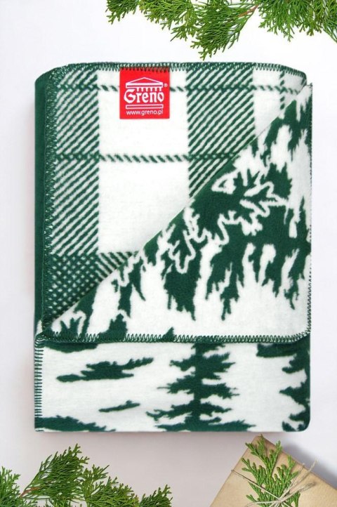 Koc bawełniany akrylowy 150X200 Winter Time biały Glamour Greno Koc bawełniany akrylowy 150X200 Winter Time biały Glamour Greno