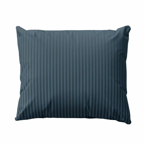 Pościel adamaszkowa 140x200 denim granatowa jednobarwna paski 1 cm Pure Pościel adamaszkowa 140x200 denim granatowa jednobarwna paski 1 cm Pure