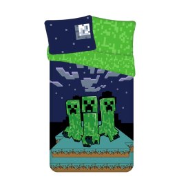 Pościel bawełniana 140x200 Minecraft Sssleep Tight poszewka 50x70