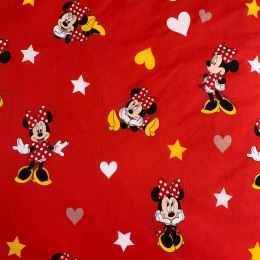 Pościel bawełniana 140x200 Myszka Mini czerwona serca Minnie Mouse poszewka 50x70 August 23