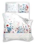 Pościel bawełniana 140x200 Trendy 014 biała kolorwa kwiatki z jedną poszewką Faro Pościel bawełniana 140x200 Trendy 014 biała kolorwa kwiatki z jedną poszewką Faro