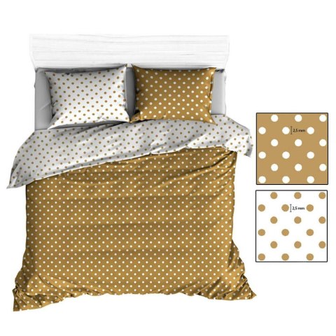 Pościel bawełniana 90x120 R138 biała beżowa grochy 330N 344N Pościel bawełniana 90x120 R138 biała beżowa grochy 330N 344N